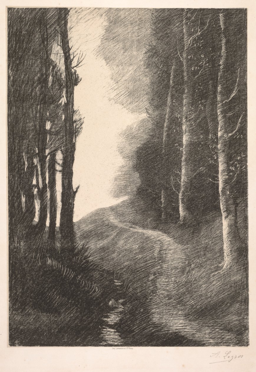 Landskab ved Bouleaux. af Alphonse Legros