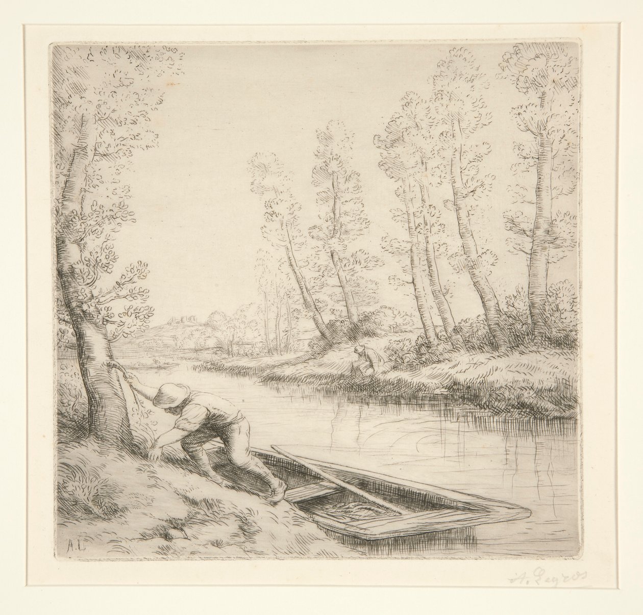 Morgen på floden af Alphonse Legros