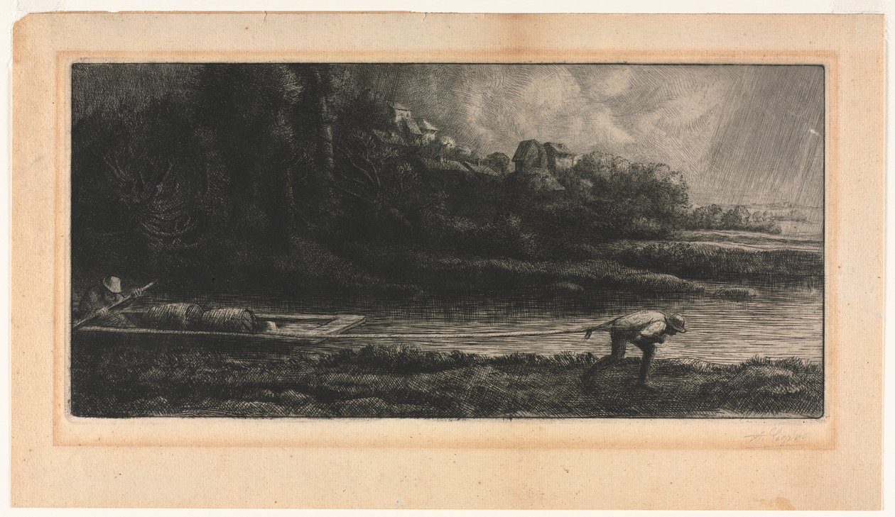 Landskabet på en båd af Alphonse Legros