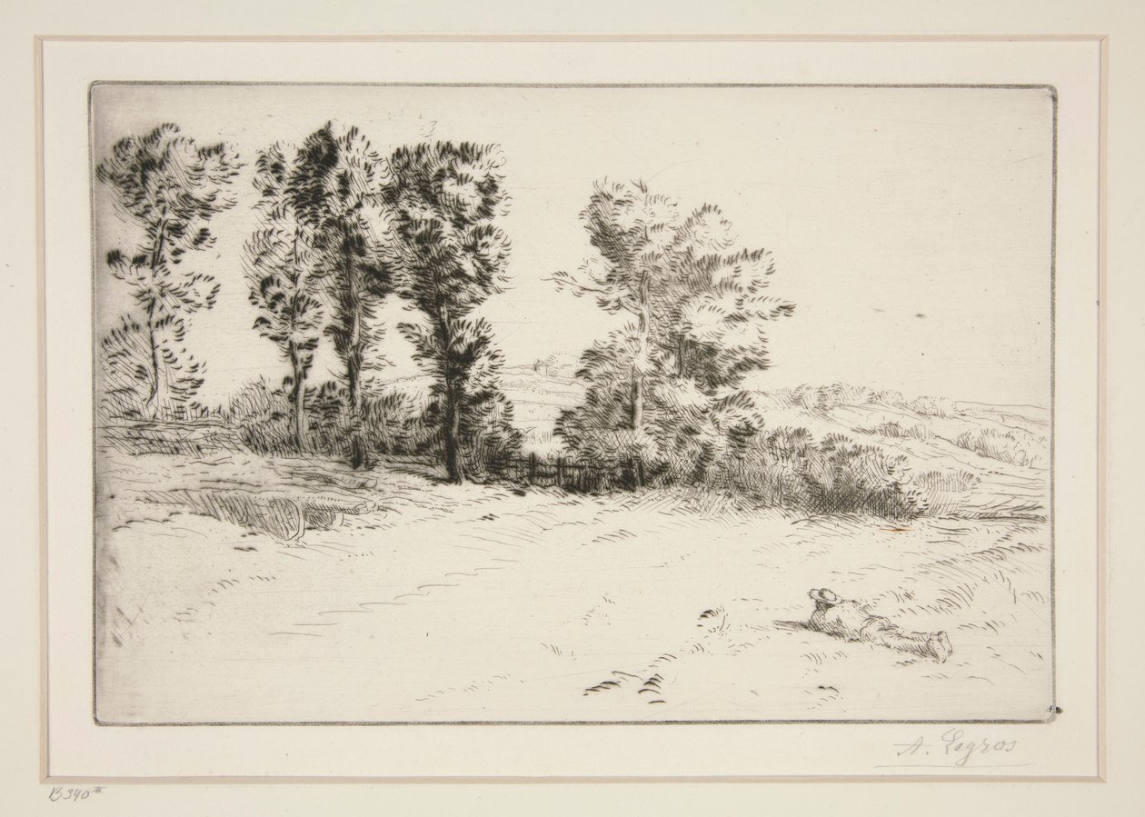 Le pre ensoleille (eng i solskin) af Alphonse Legros