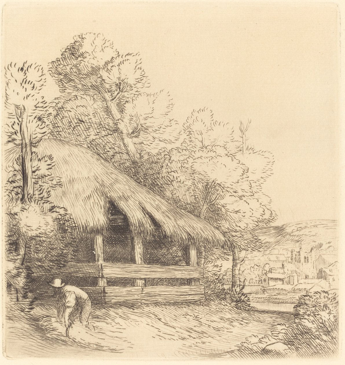 Lille Shelter (Le petit hangar) af Alphonse Legros