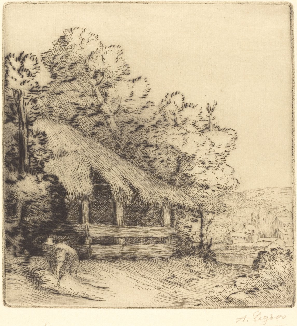 Lille ly (Le petit hangar) af Alphonse Legros
