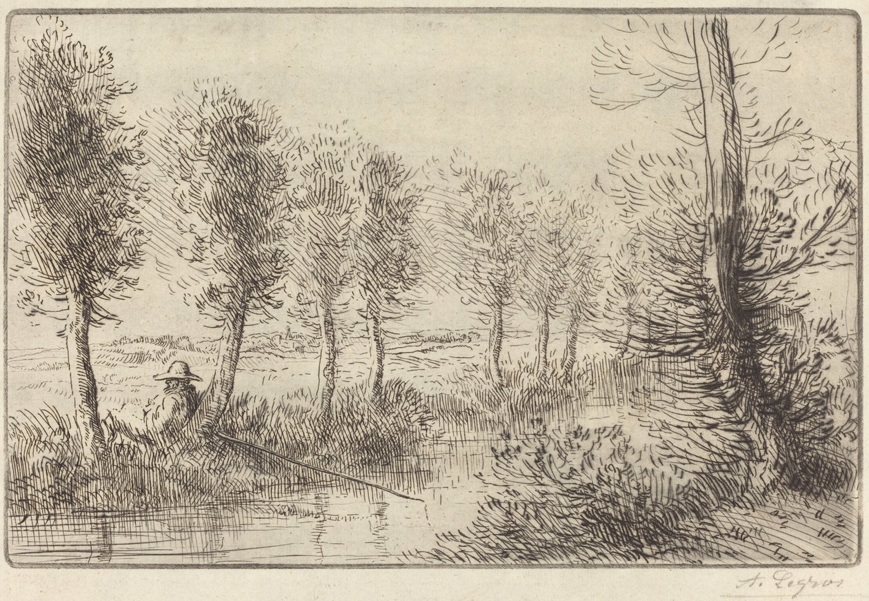 Tæt på møllen (Pres du moulin) af Alphonse Legros
