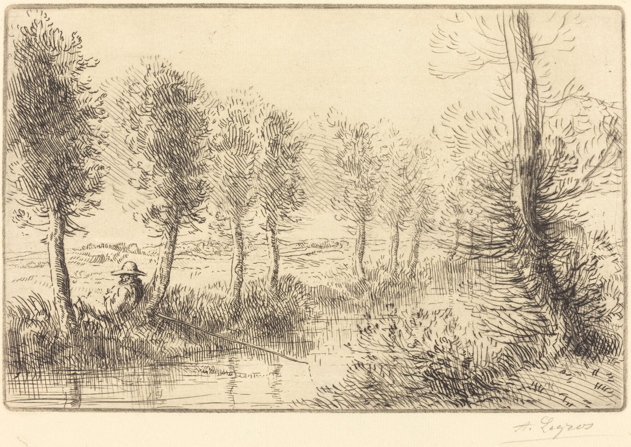 Nær Møllen Pres du moulin. af Alphonse Legros