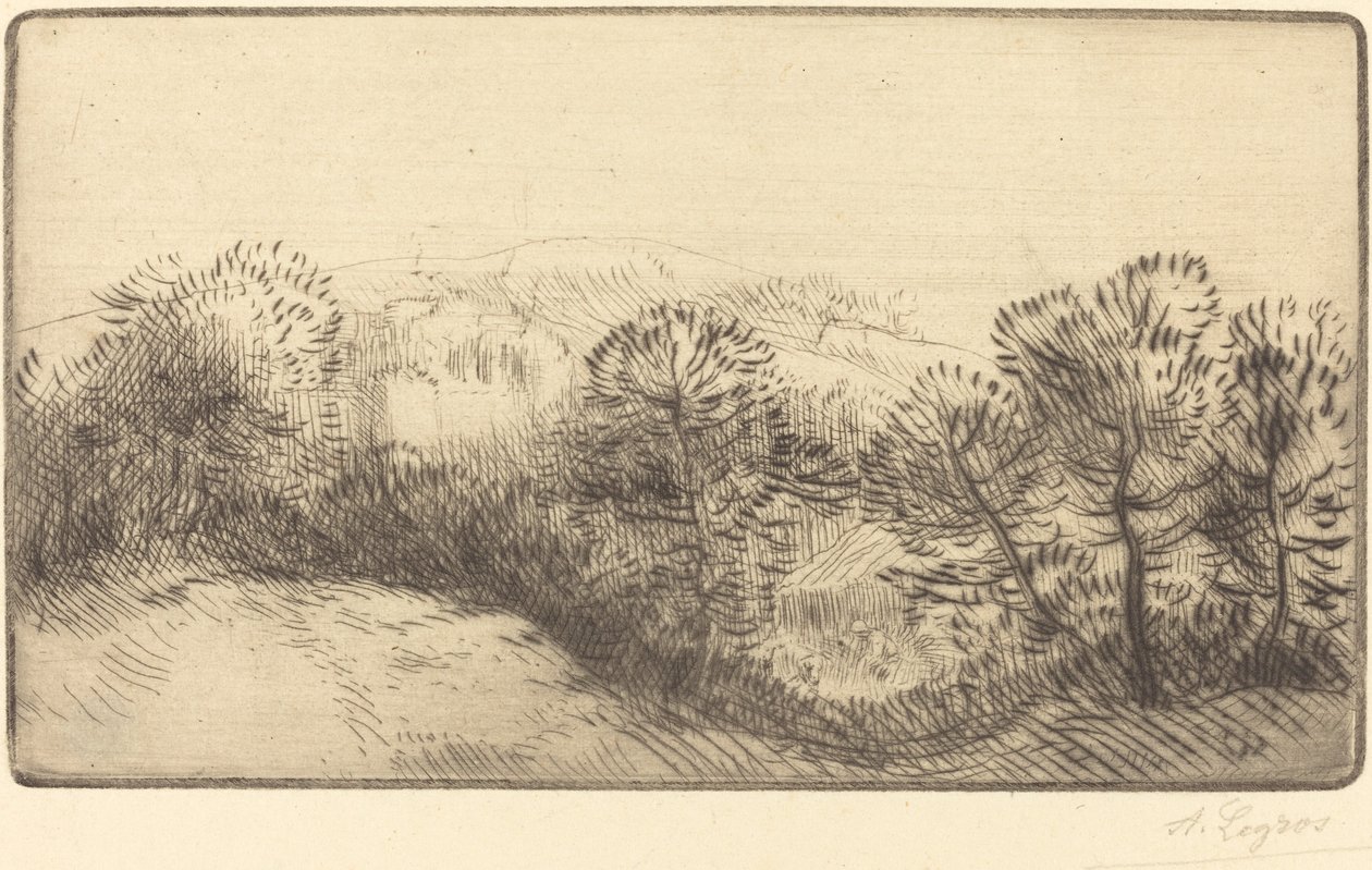 Tæt på skoven Pres du bois. af Alphonse Legros