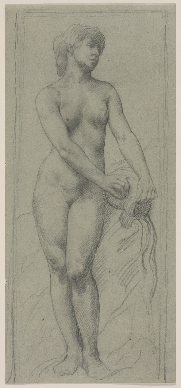 Nøgen kvinde. af Alphonse Legros