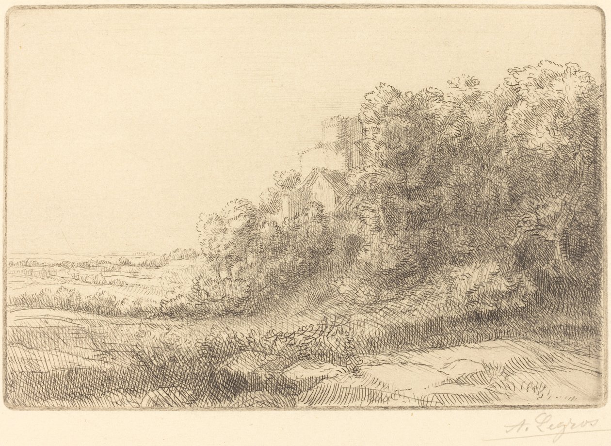 Old Chateau Et gammelt slot. af Alphonse Legros