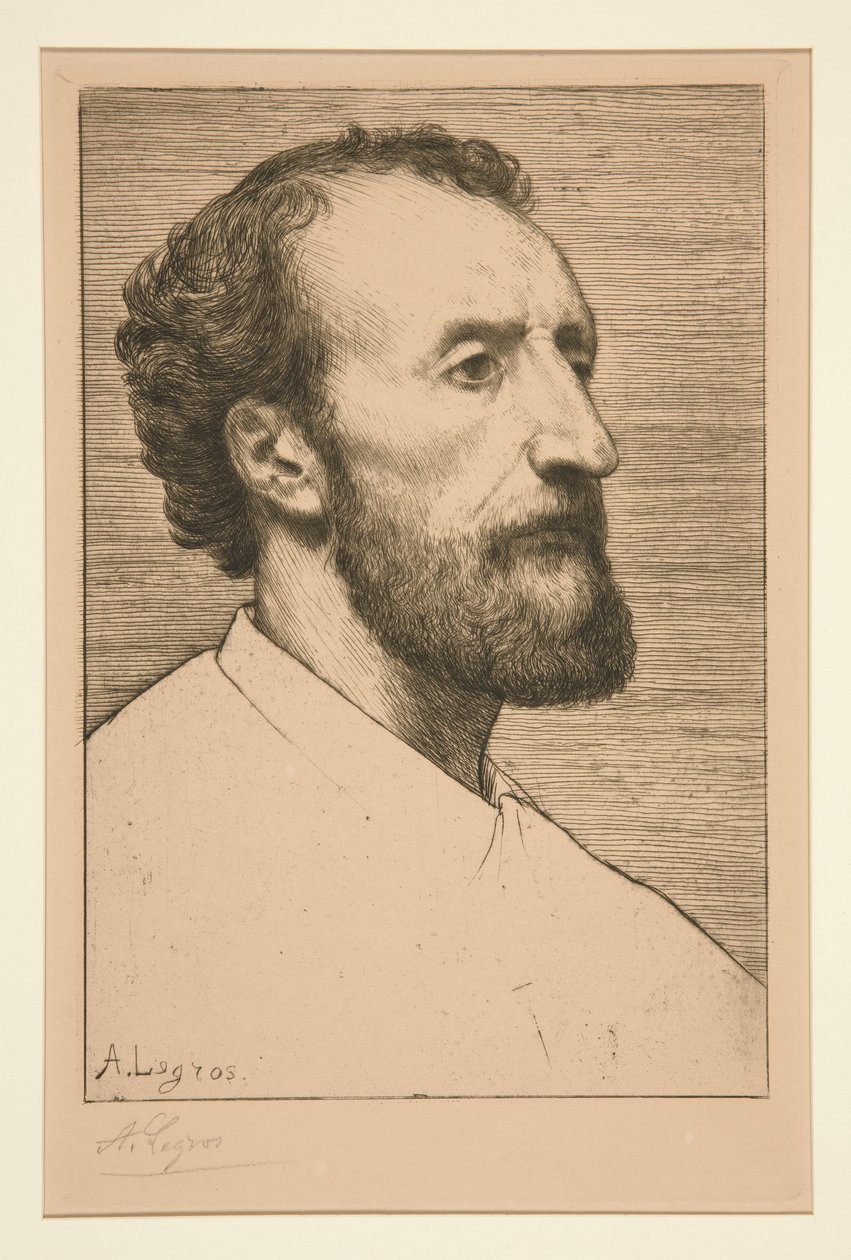 Portræt af Jules Dalou af Alphonse Legros
