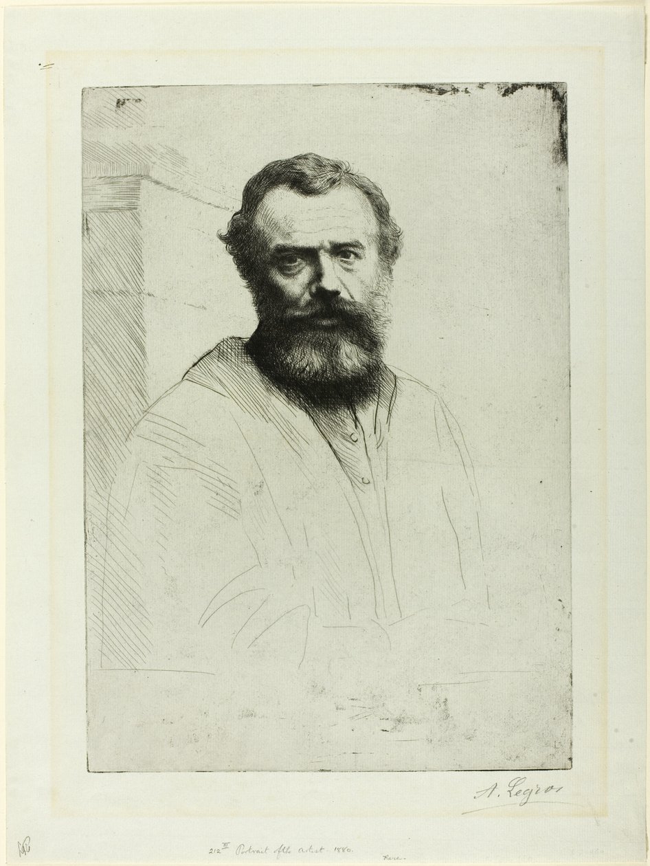 Portræt af kunstneren af Alphonse Legros