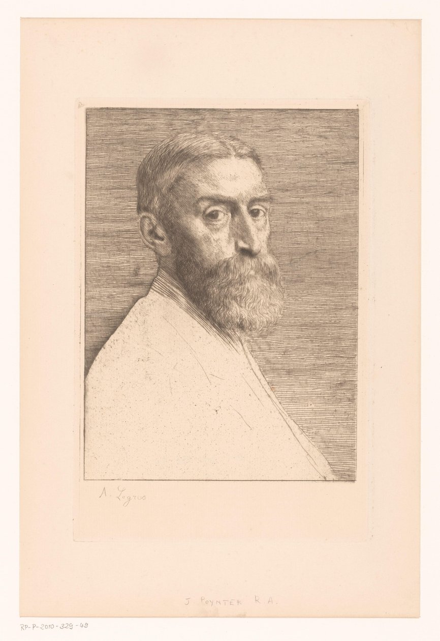 Portret af Edward Poynter af Alphonse Legros