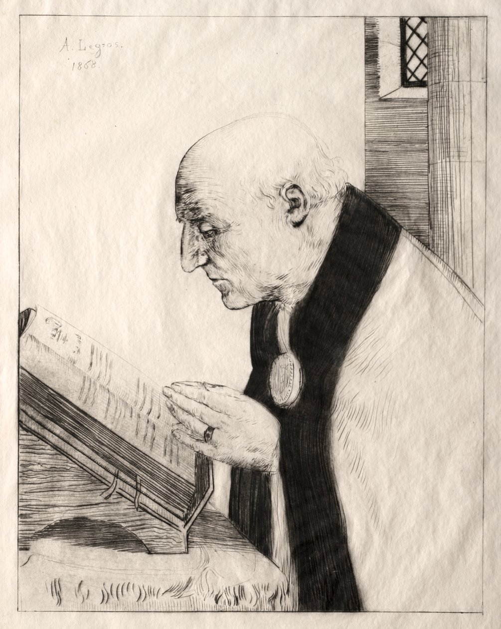 Læser kontoret af Alphonse Legros