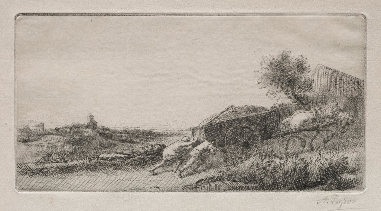 Indbringelse af hø. af Alphonse Legros