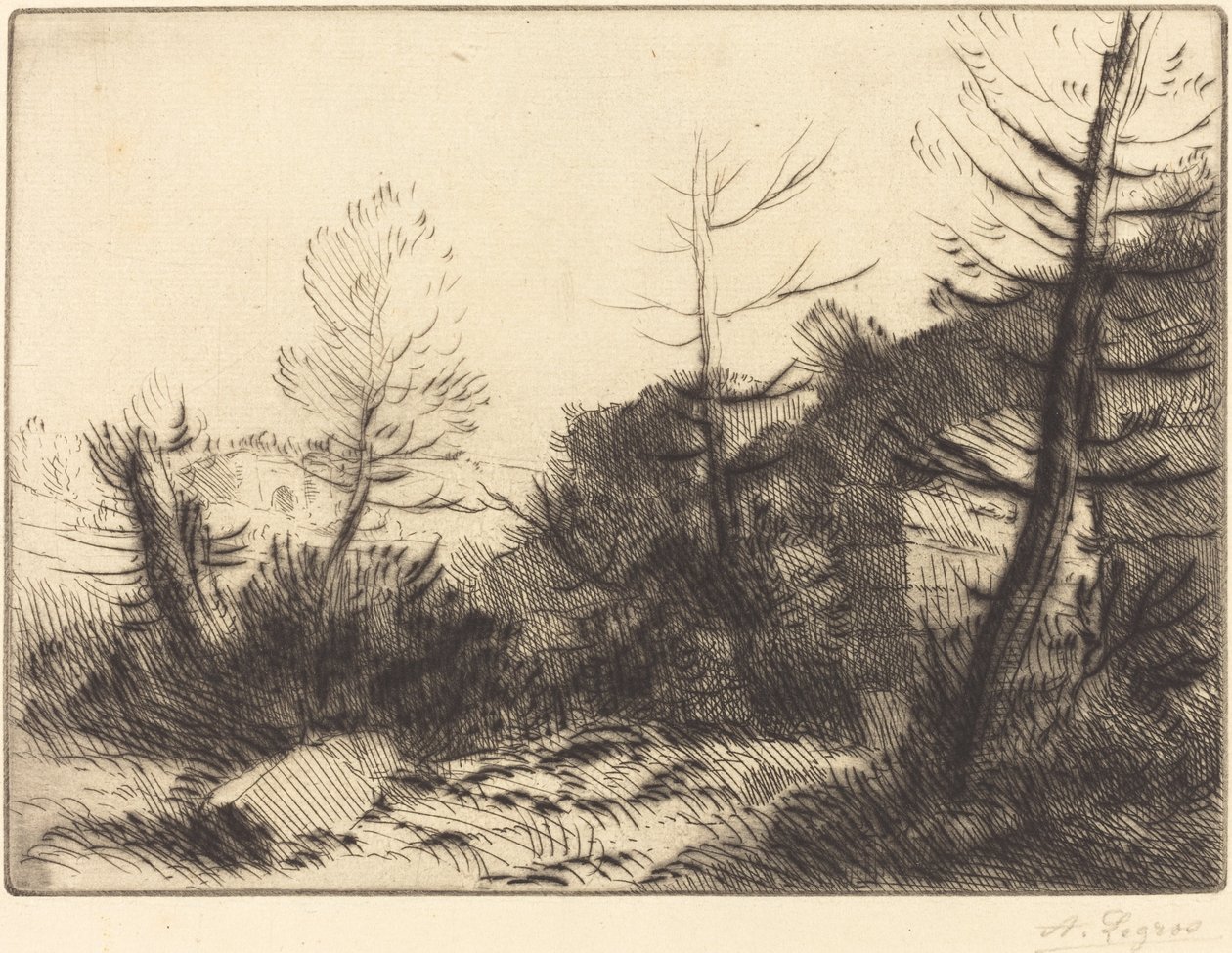 Romersk ruin (Ruine romaine) af Alphonse Legros