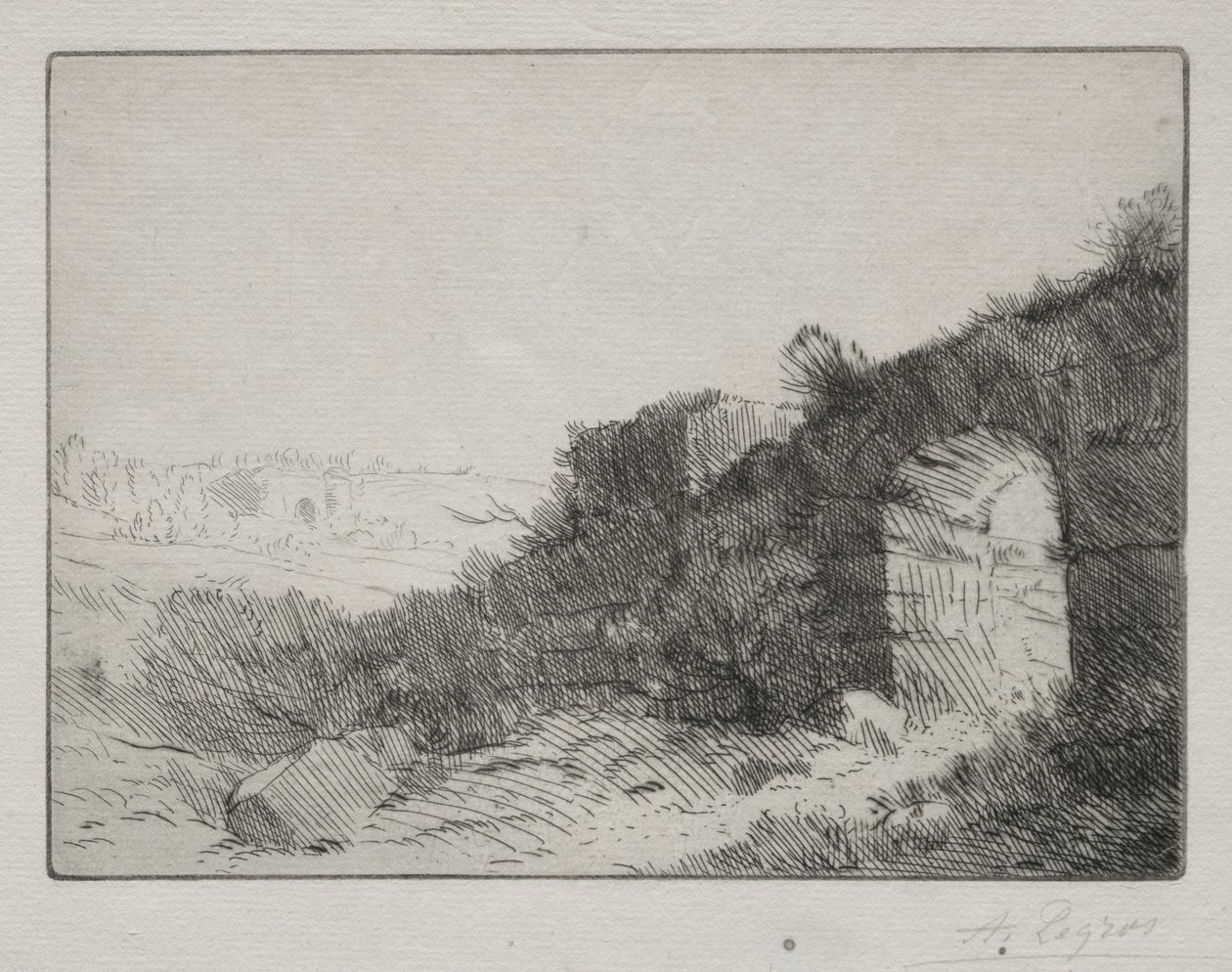 romerske ruiner. af Alphonse Legros