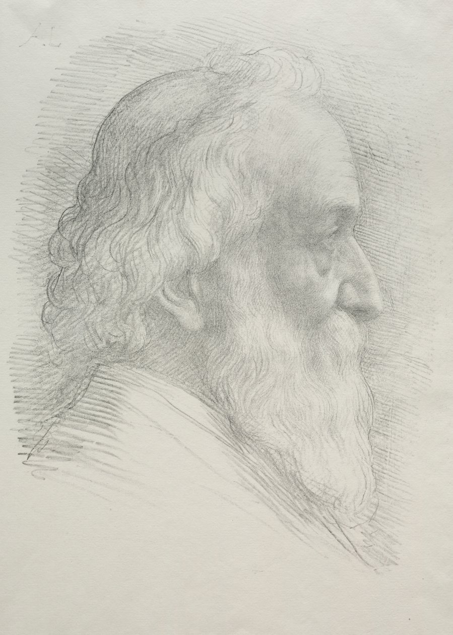 Selvportræt (10. plade) af Alphonse Legros