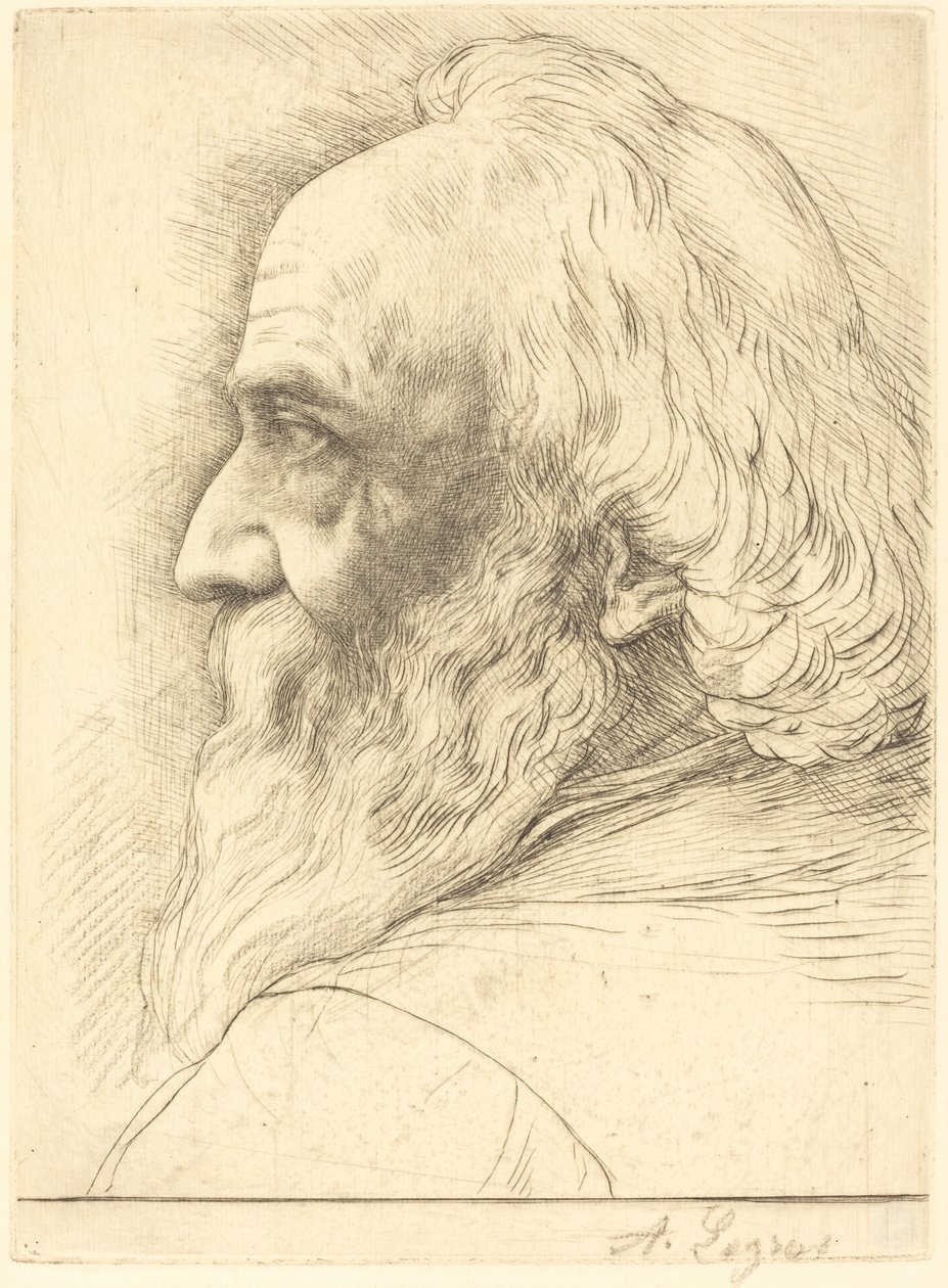 Selvportræt, 12. plade. af Alphonse Legros