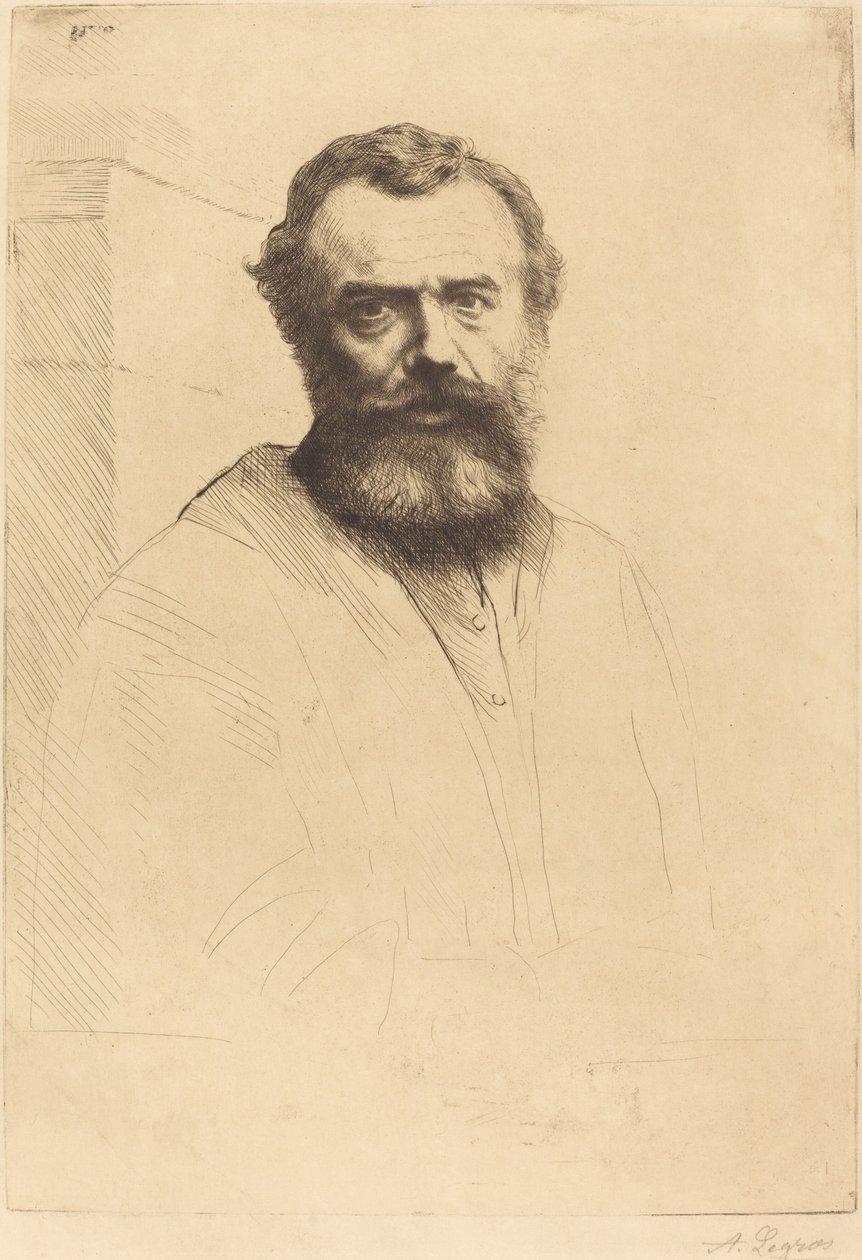 Selvportræt, 3. plade, 1880. af Alphonse Legros