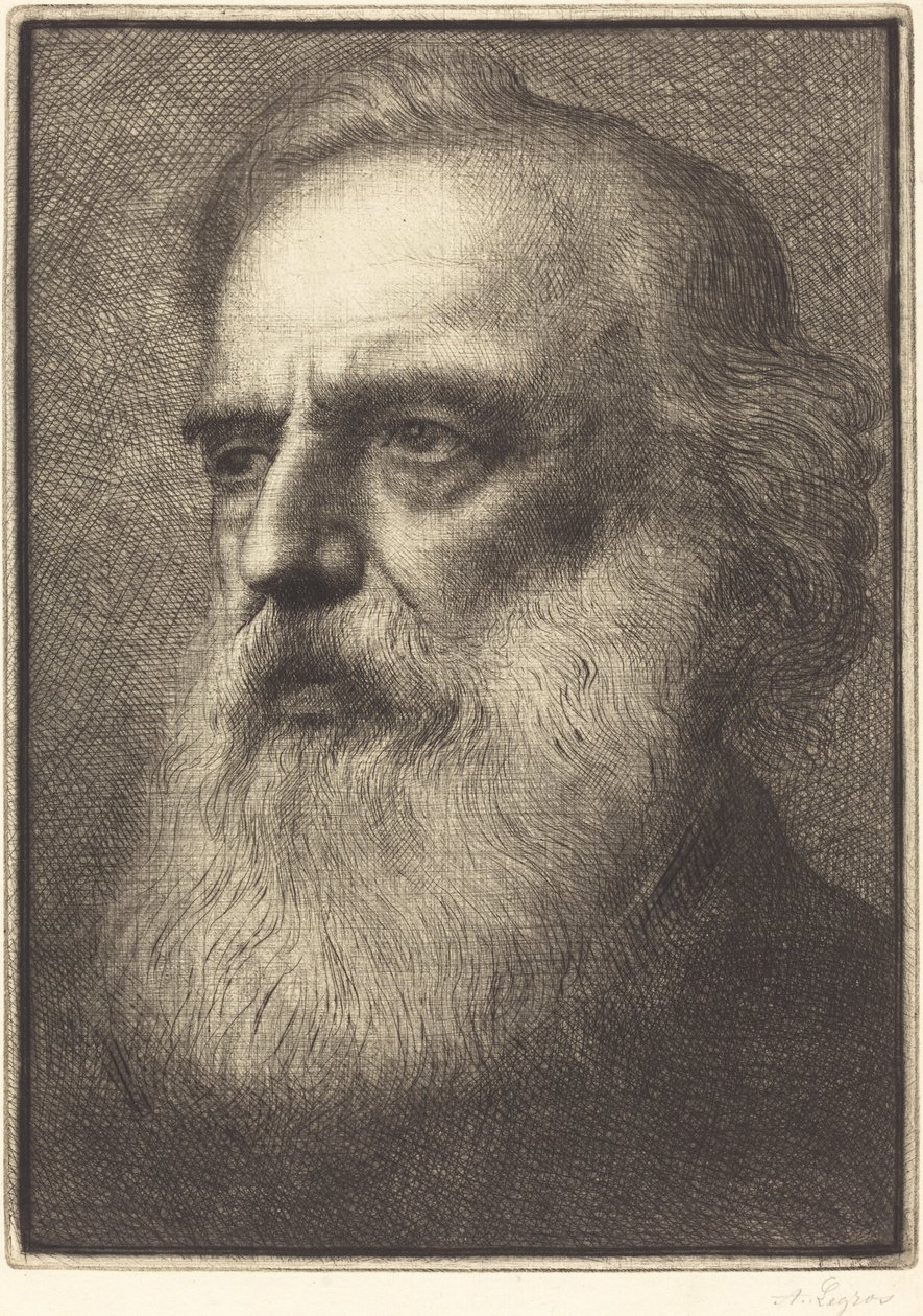 Selvportræt, 4. plade. af Alphonse Legros