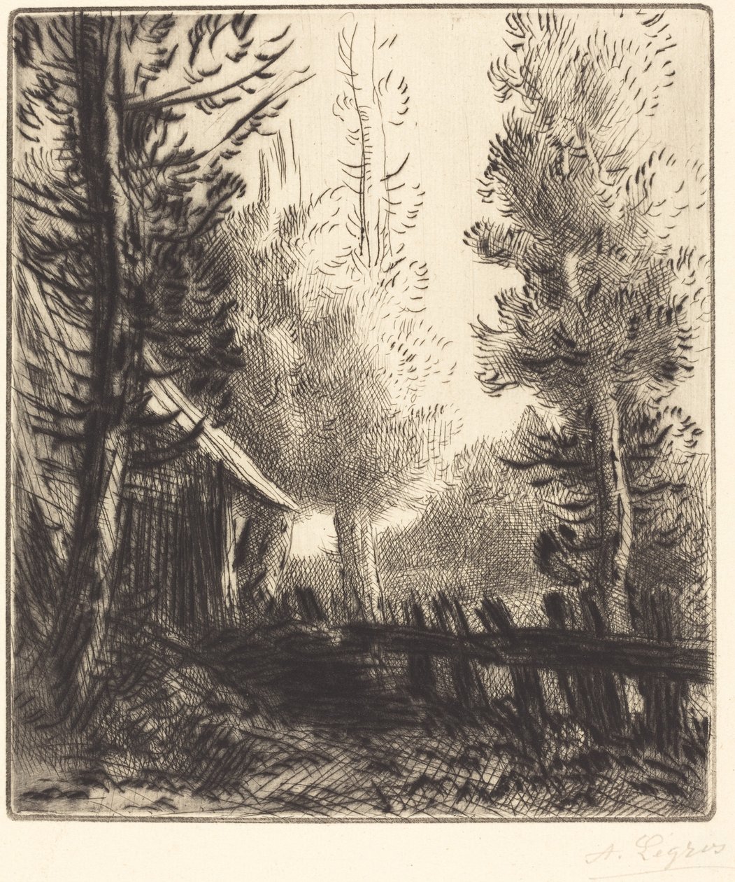 Skur (Le hangar) af Alphonse Legros
