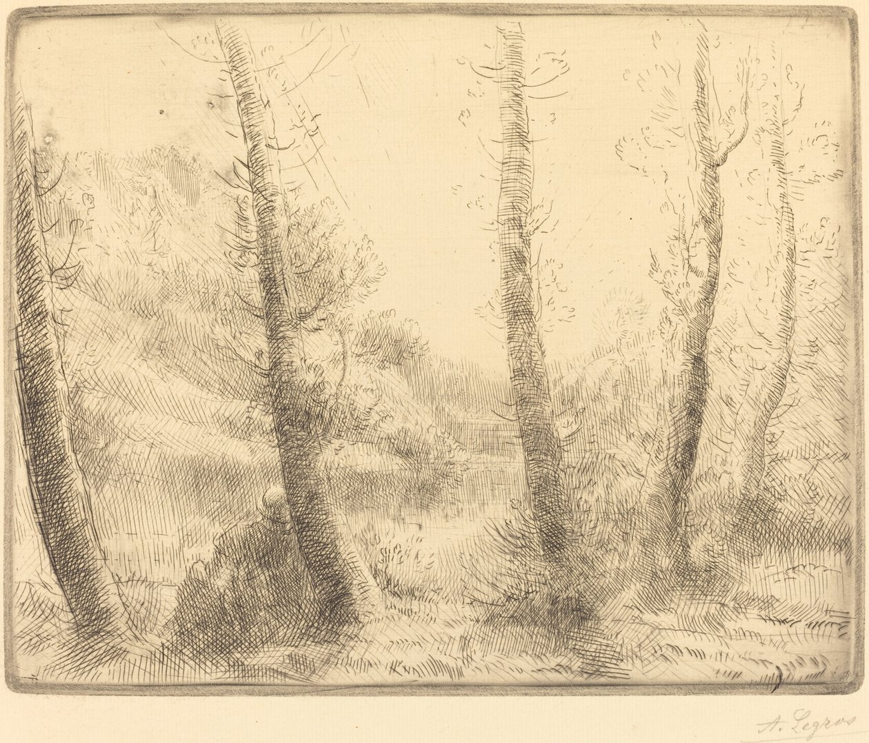 Lille sø Den lille sø. af Alphonse Legros