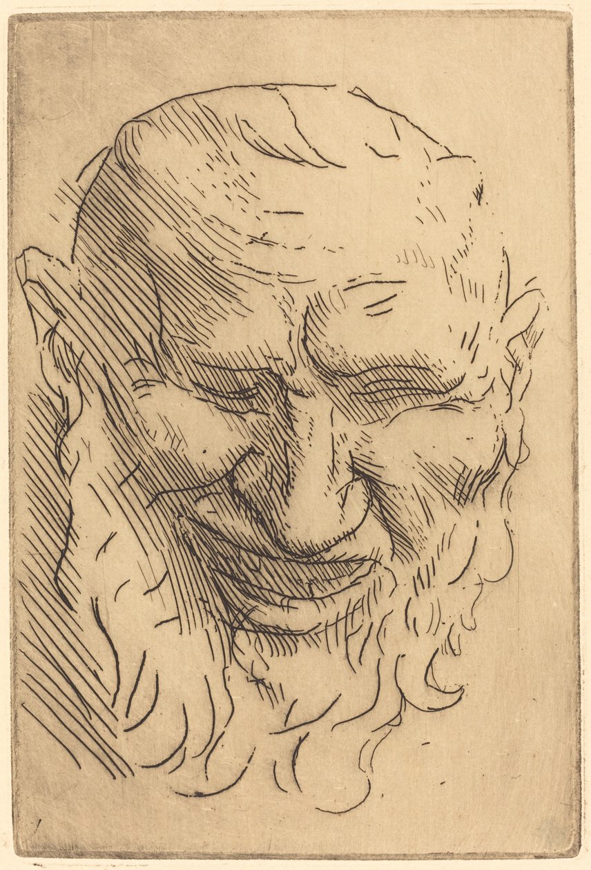 Lille Satyr Mask Lille Satyr maske. af Alphonse Legros