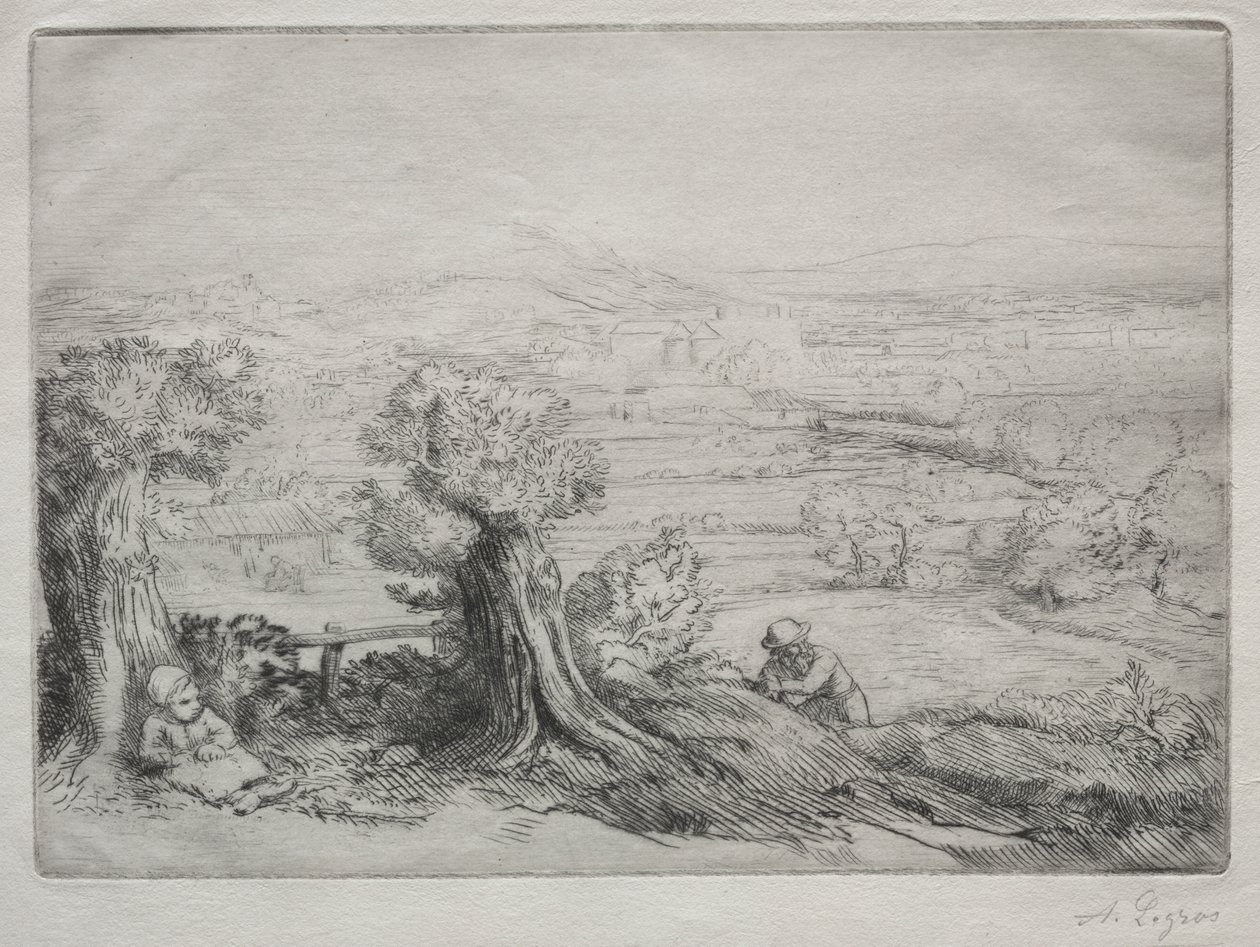 Souvenir fra en dal i Bourgogne af Alphonse Legros