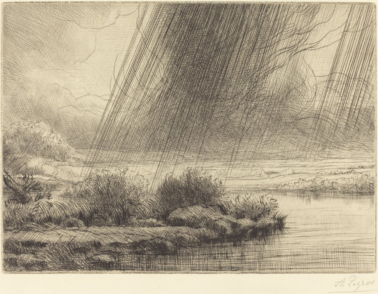 Storm af Alphonse Legros