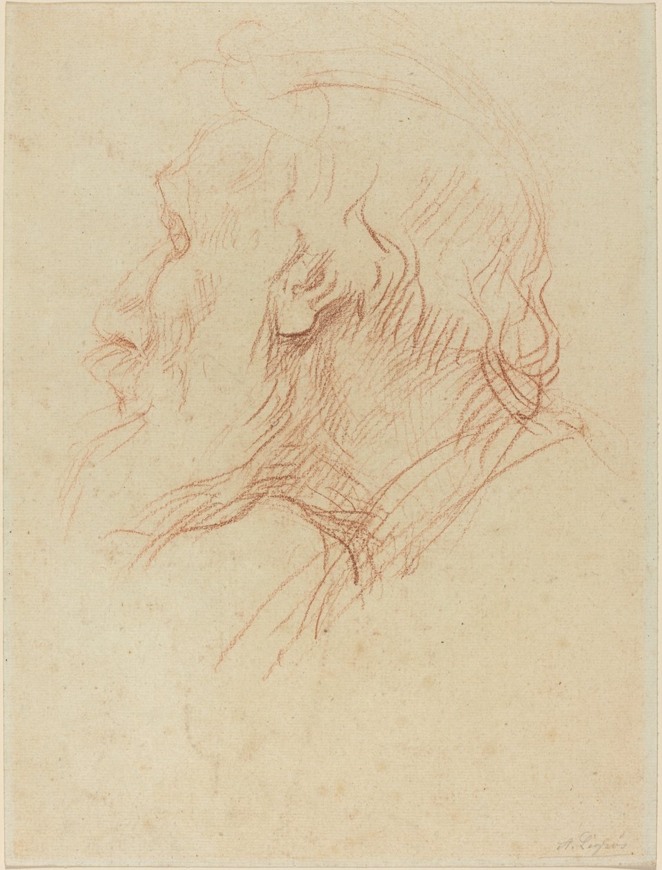 Studie af en tigger. af Alphonse Legros