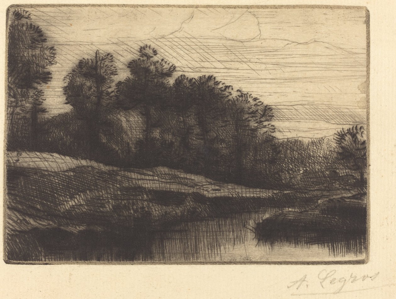 Solnedgang (aften (solnedgang)) af Alphonse Legros