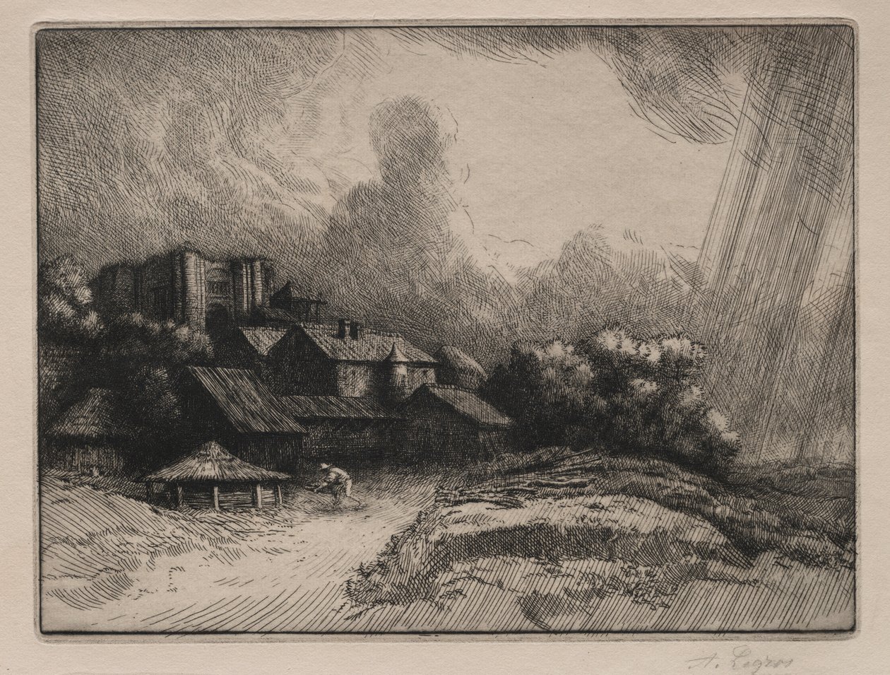 Klostergården af Alphonse Legros