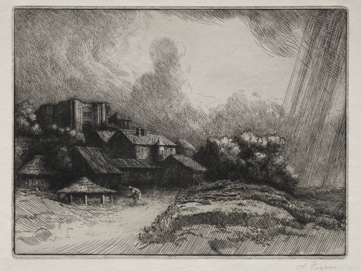 Klostergården af Alphonse Legros