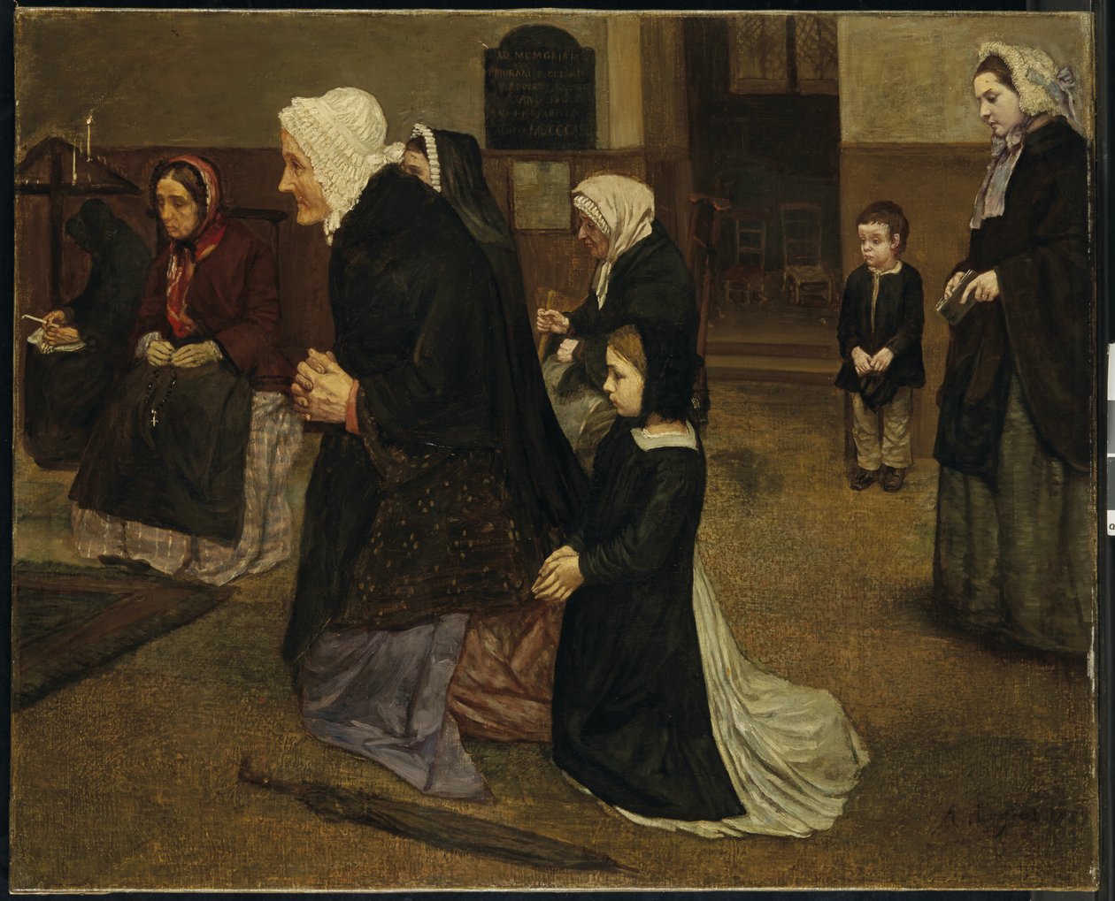Angelus, 1859 af Alphonse Legros