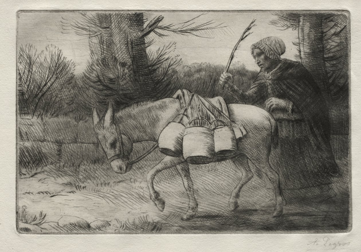 Mejeristigen fra Boulogne (tredje plade) af Alphonse Legros