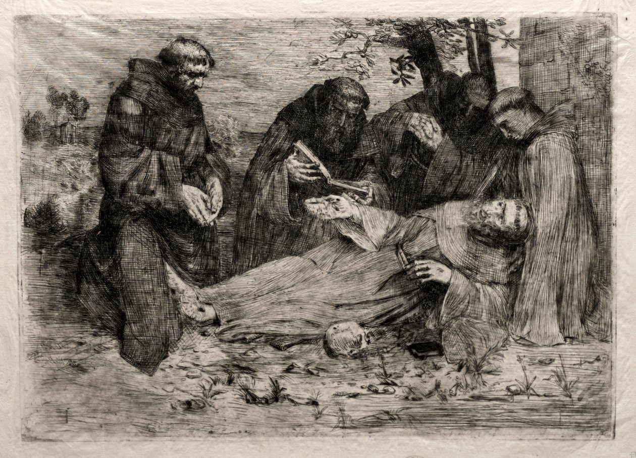 Den hellige Franss død. af Alphonse Legros
