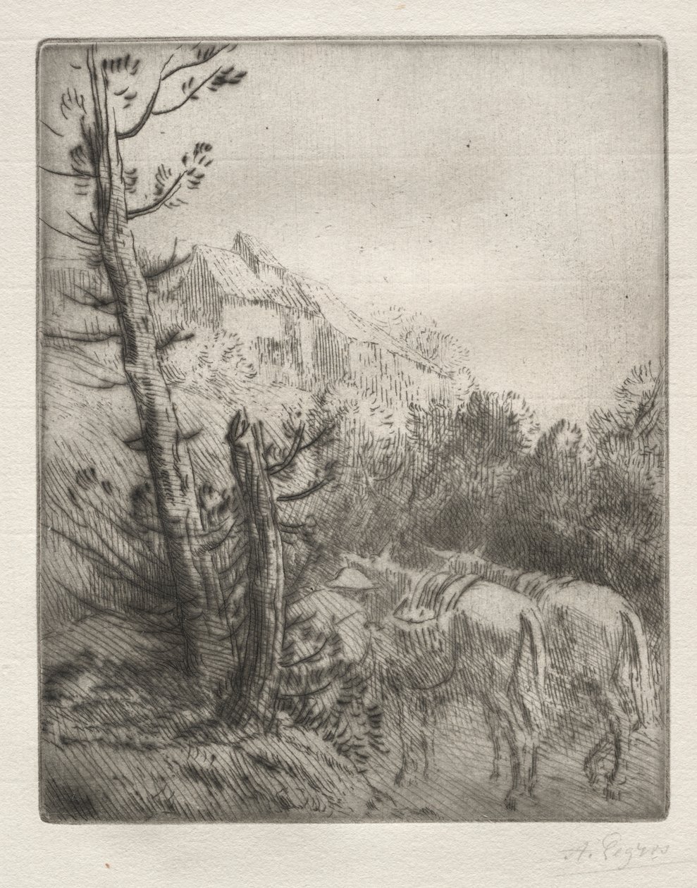 Gården på Bakken af Alphonse Legros