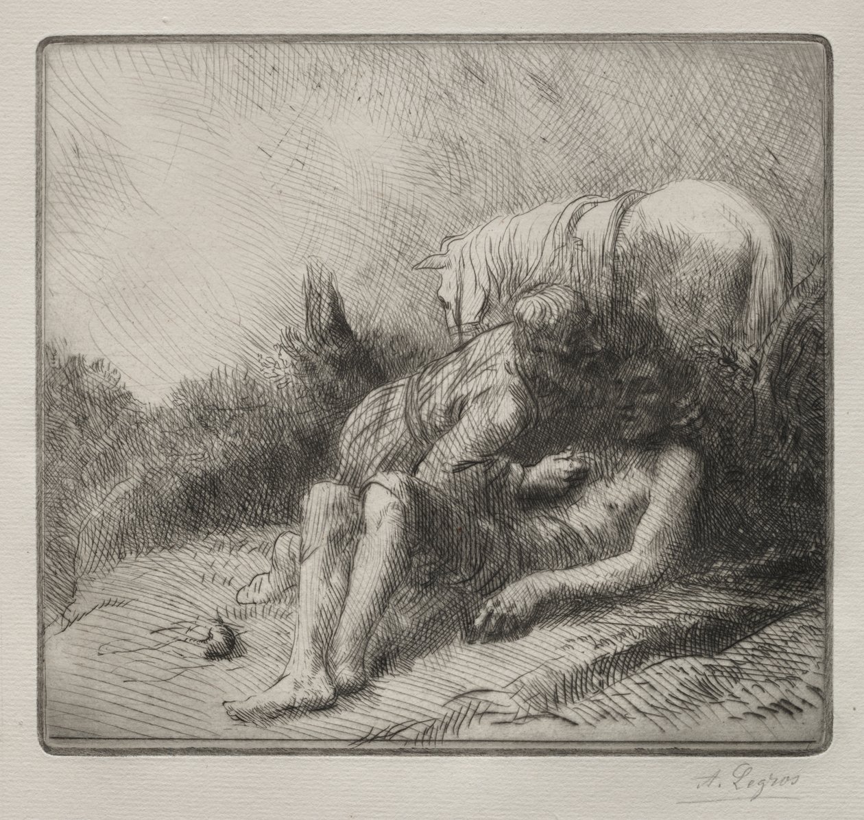 Den barmhjertige samaritaner af Alphonse Legros