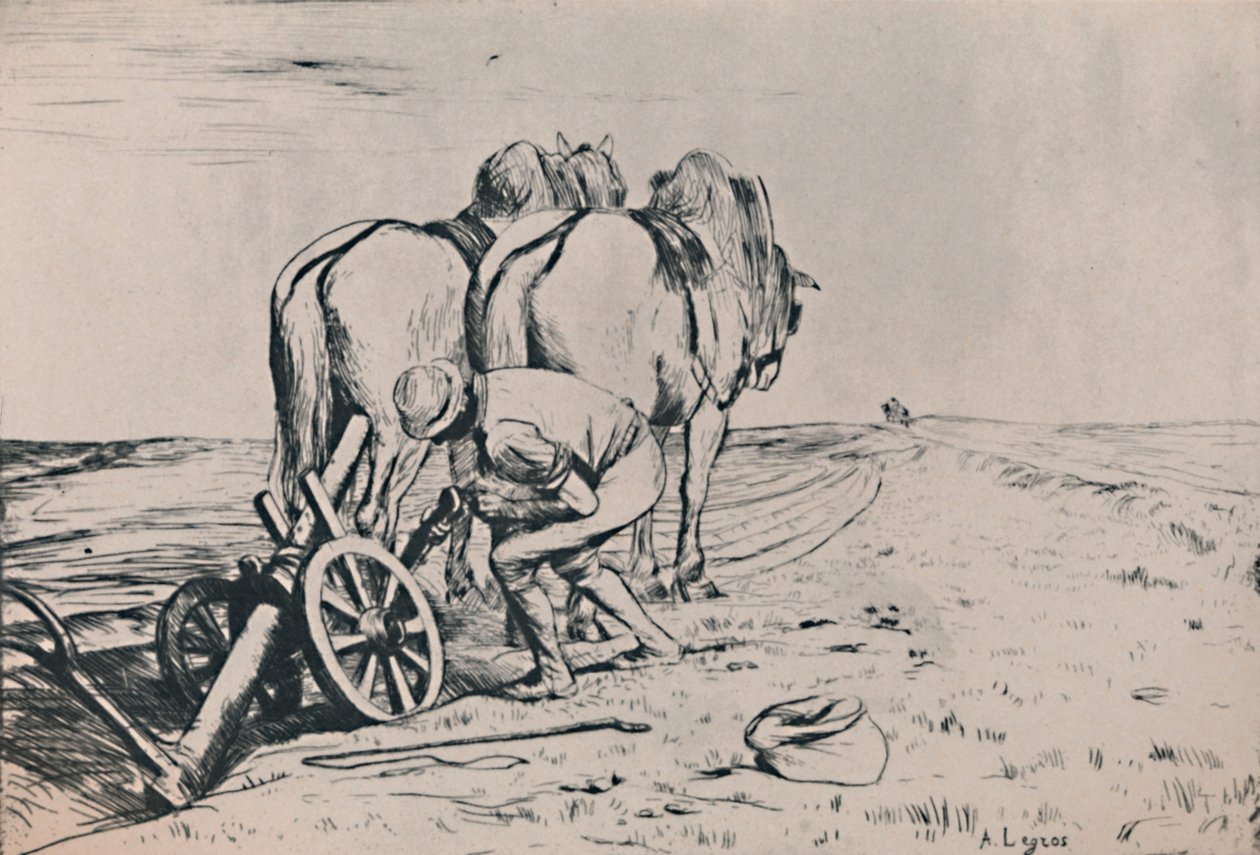 Ploven, midten af slutningen af det 19. århundrede, 1946 af Alphonse Legros
