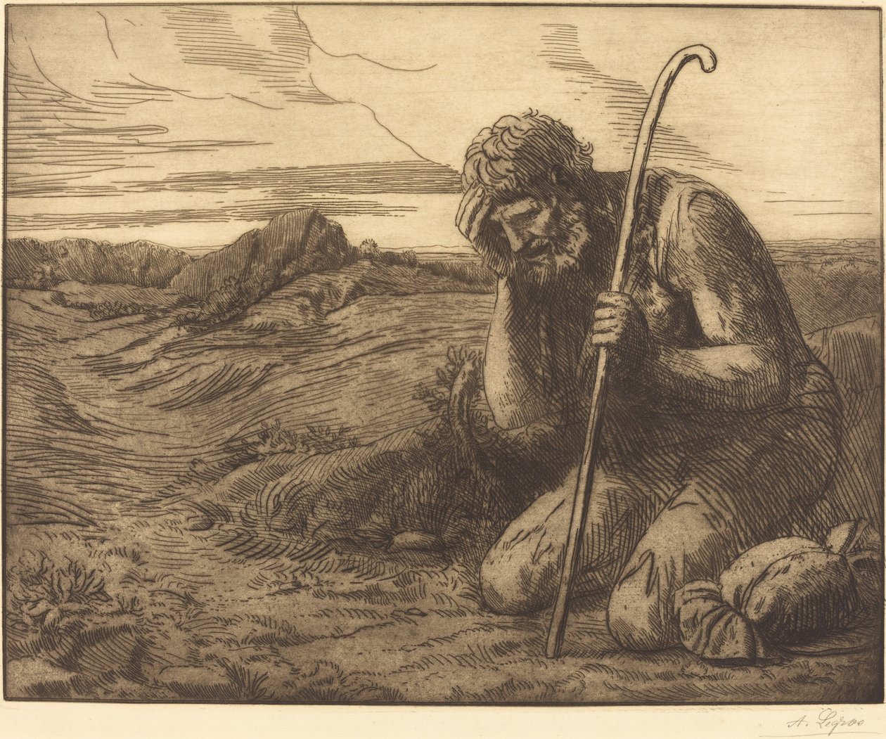 Den fortabte søn, 6. plade af Alphonse Legros