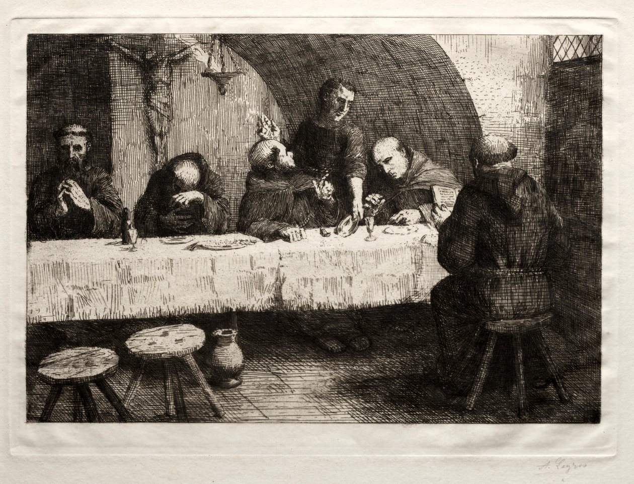 Refektoret, ca. 1862. af Alphonse Legros