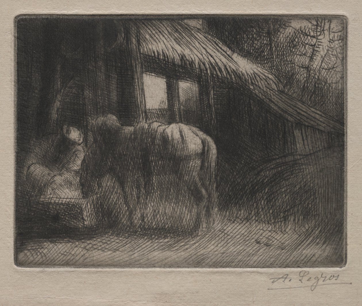 Vandingsstedet (2. plade) af Alphonse Legros