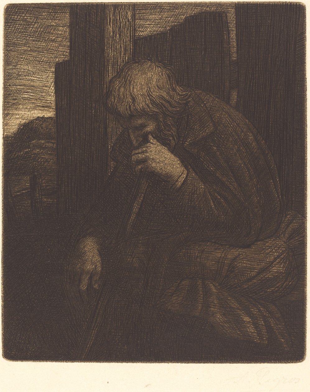 Tænker Tænkeren. af Alphonse Legros
