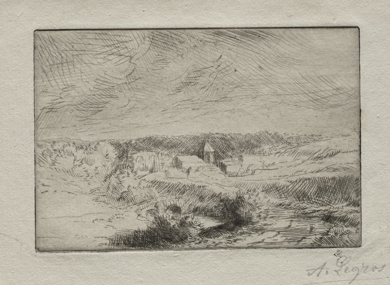 Landsbyen Wimille, nær Boulogne. af Alphonse Legros