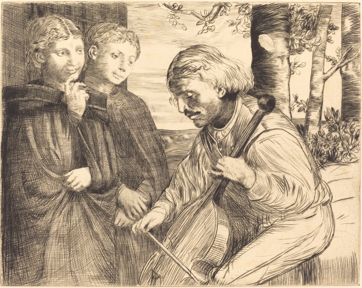 Viol spiller af Alphonse Legros