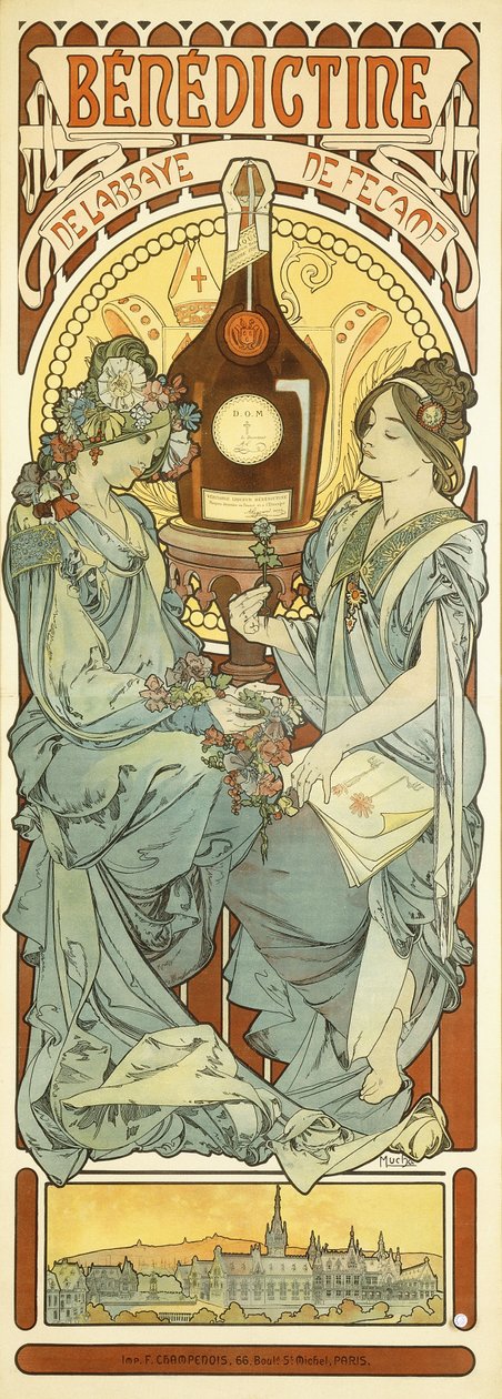 Benediktiner, 1898 af Alphonse Mucha