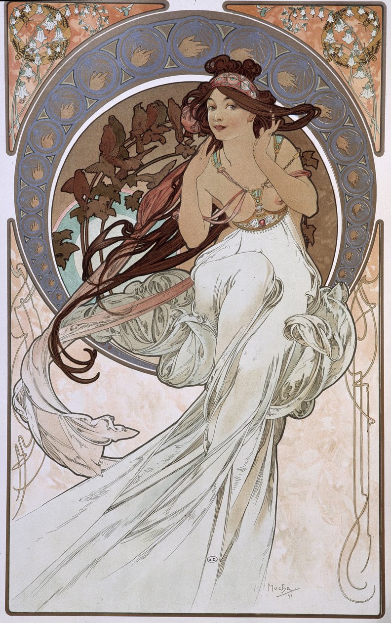 La Musique - af Mucha af Alphonse Mucha