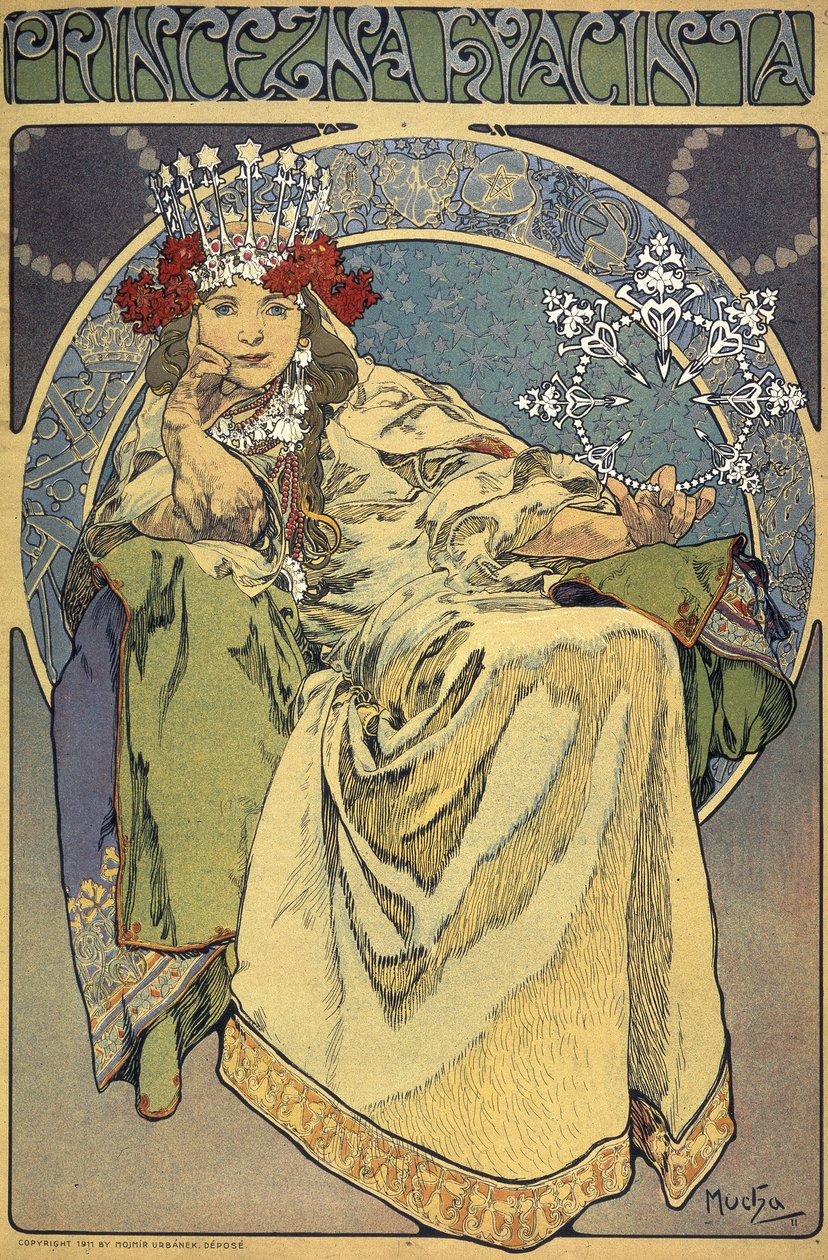 "Prinsessen Hyacinthe" (Princezna Hyacinta) af Alphonse Marie Mucha