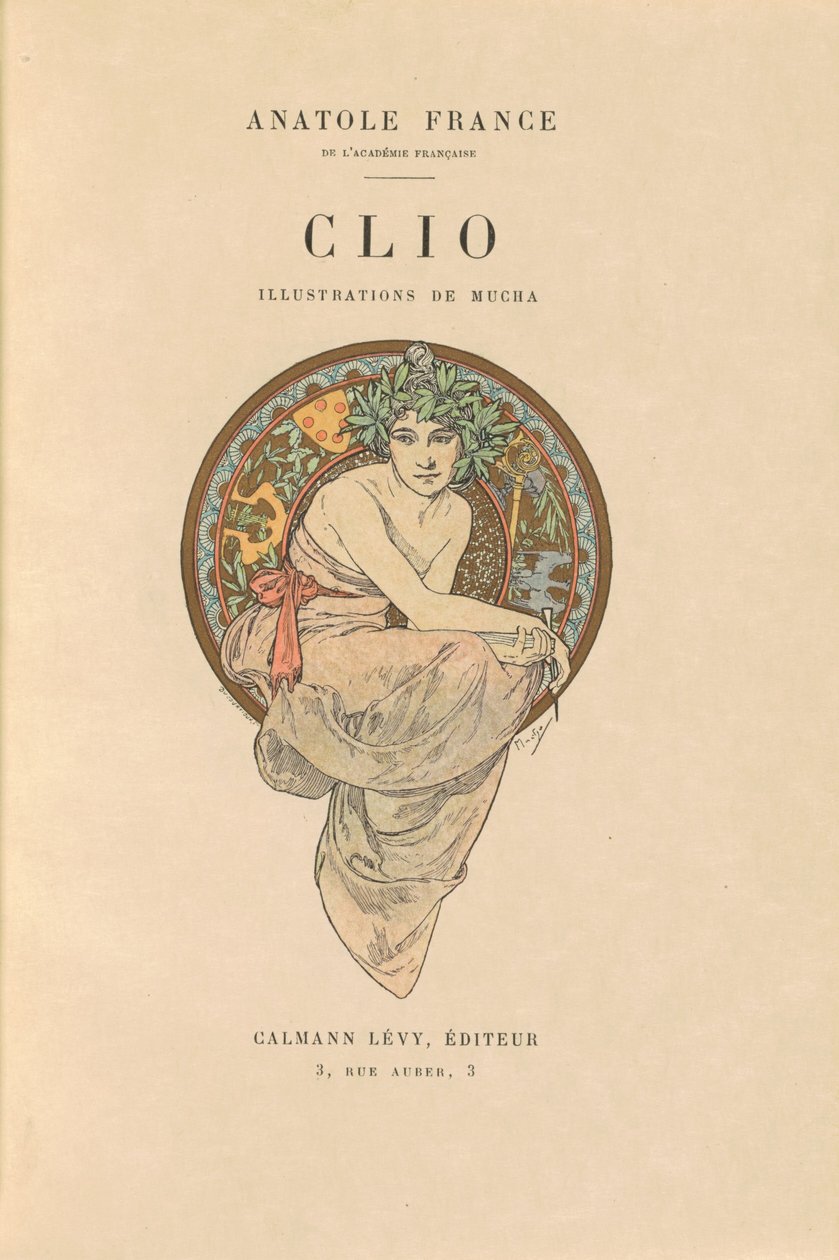 Clio af Alphonse Marie Mucha and Anatole France