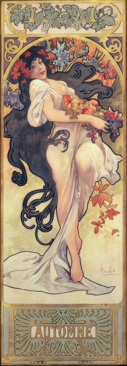 Efterår af Alphonse Mucha