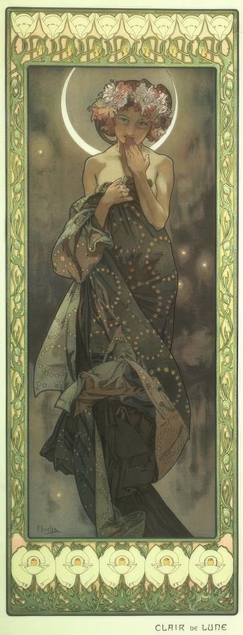 Måneskin af Alphonse Mucha