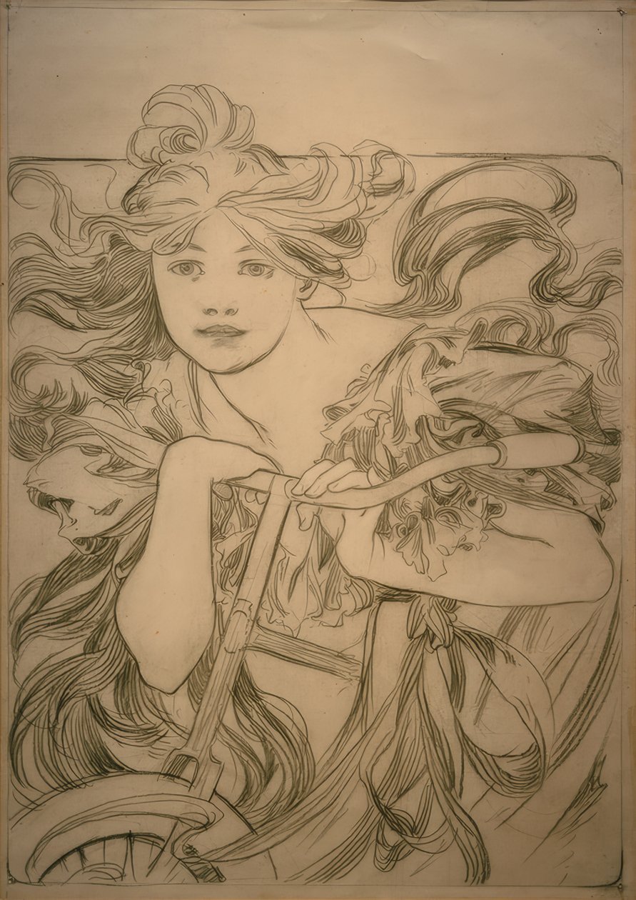 Cycles Perfecta, Design Sketch af Alphonse Mucha